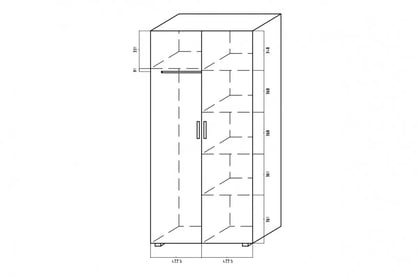 Skříň Oliwia S3 - 90 cm skříň dvoudveřová Oliwia 90 cm