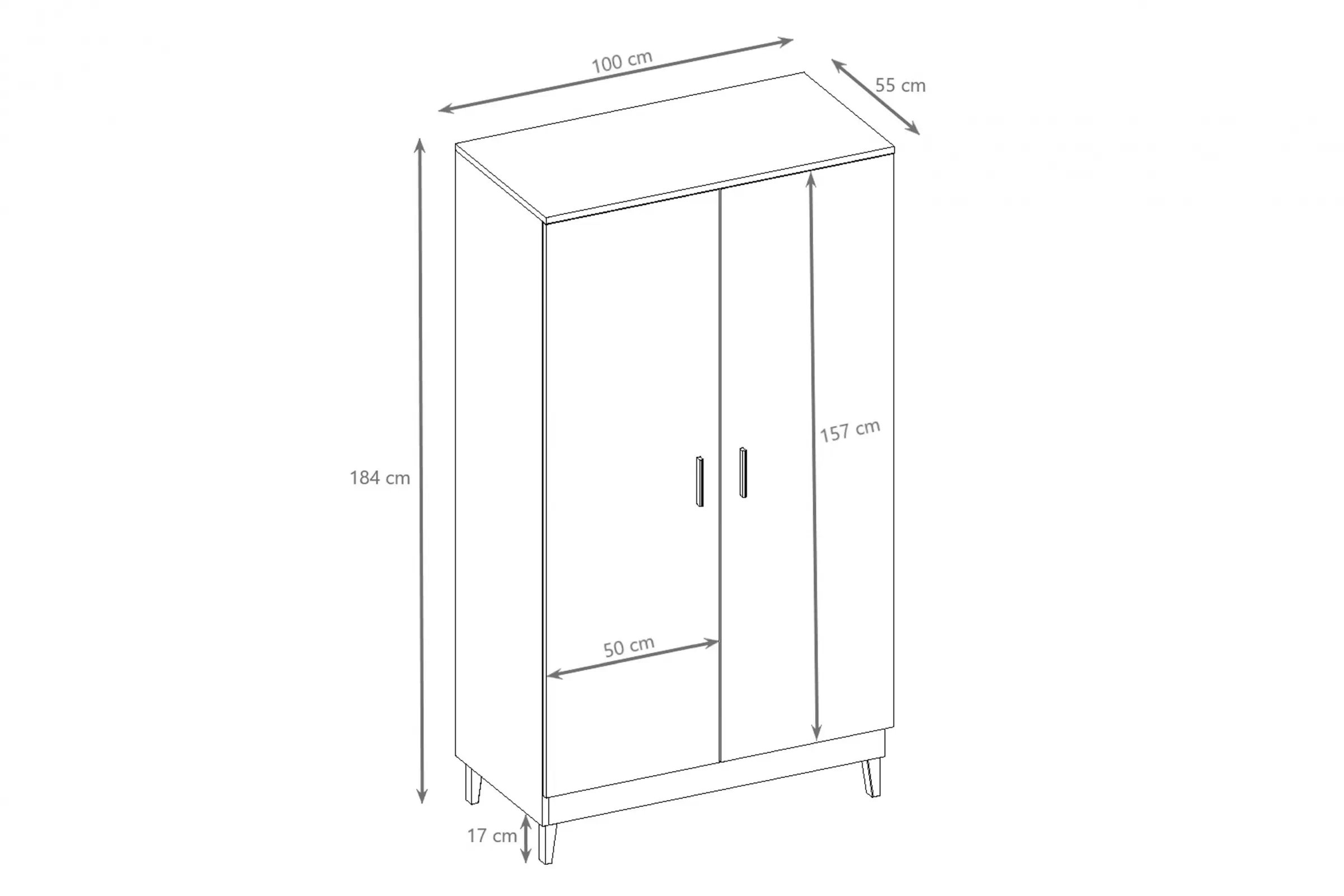 Detská šatníková skriňa Balio 100 cm - kašmír Skriňa dziecieca Balio 100 cm - kašmír