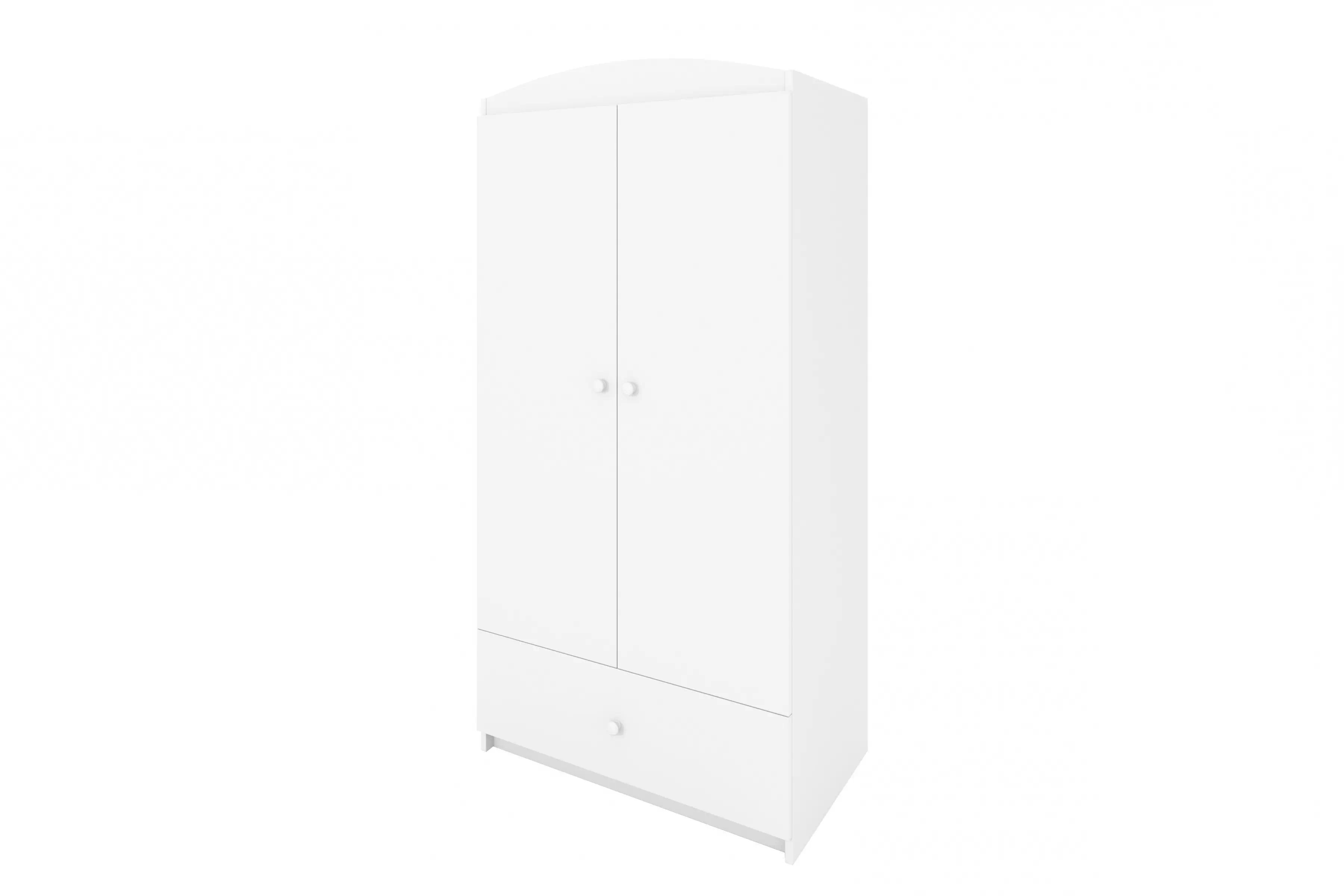 Detská šatníková skriňa Bonzo 90 cm so zásuvkou - biela Skriňa dziecieca Bonzo 90 cm z szuflada - Biely