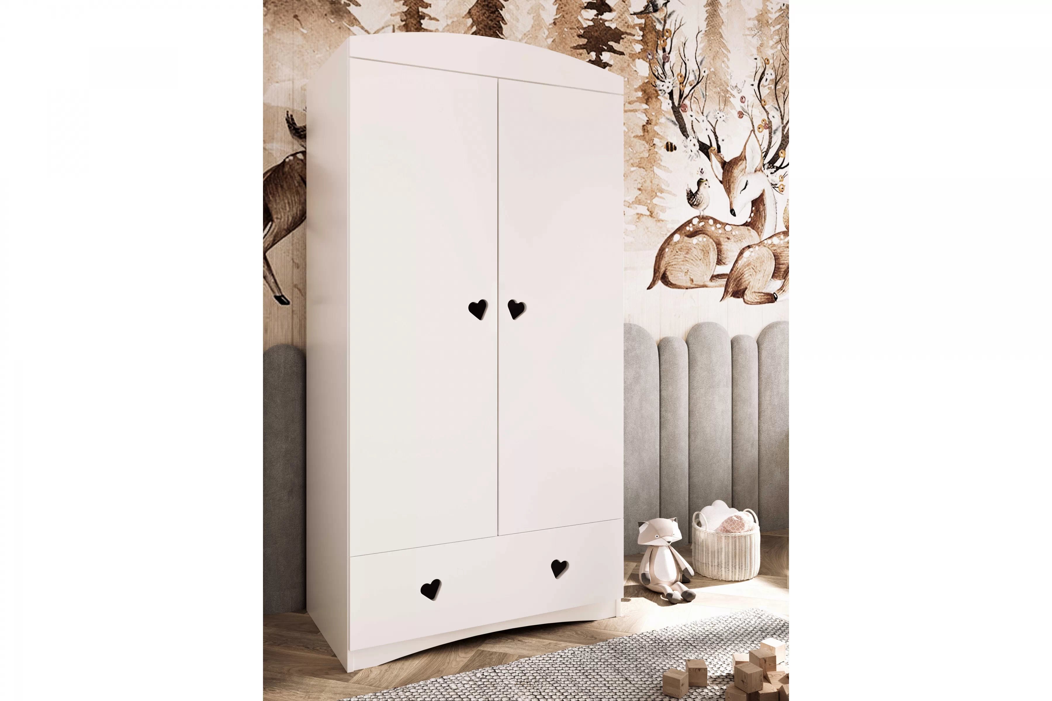 Detská šatníková skriňa Pateri 90 cm - biela Skriňa dziecieca Pateri 90 cm - Biely