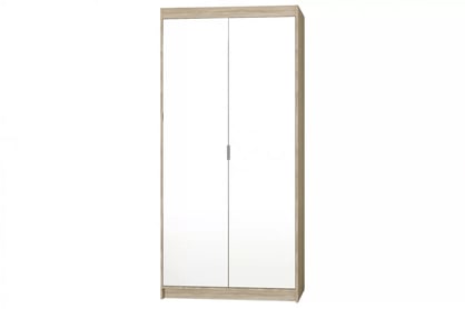 Dulap Luiza 2D z oglindă 90 cm - stejar sonoma