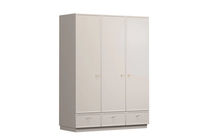 Šatní skříň Lorini 150 cm - kašmírov8 / zlaté úchytky T-bar