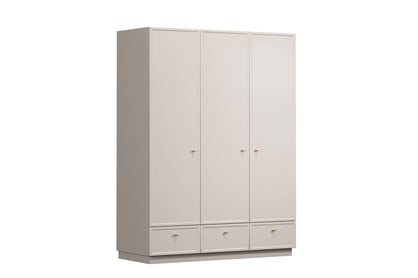 Šatníková skriňa Lorini 150 cm - kašmírová / zlaté úchytky G