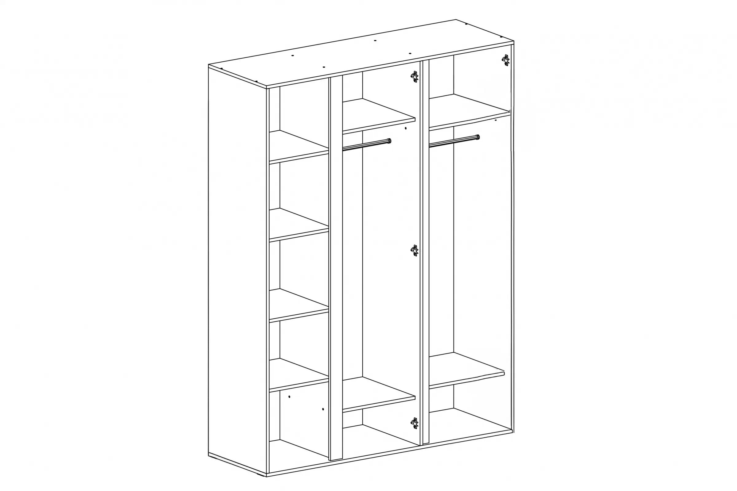 Šatníková skriňa Luca 145 cm - eukalyptus / dub baltic dune Skriňa Luca 1 - 145 cm - eukaliptus / Dub baltic dune