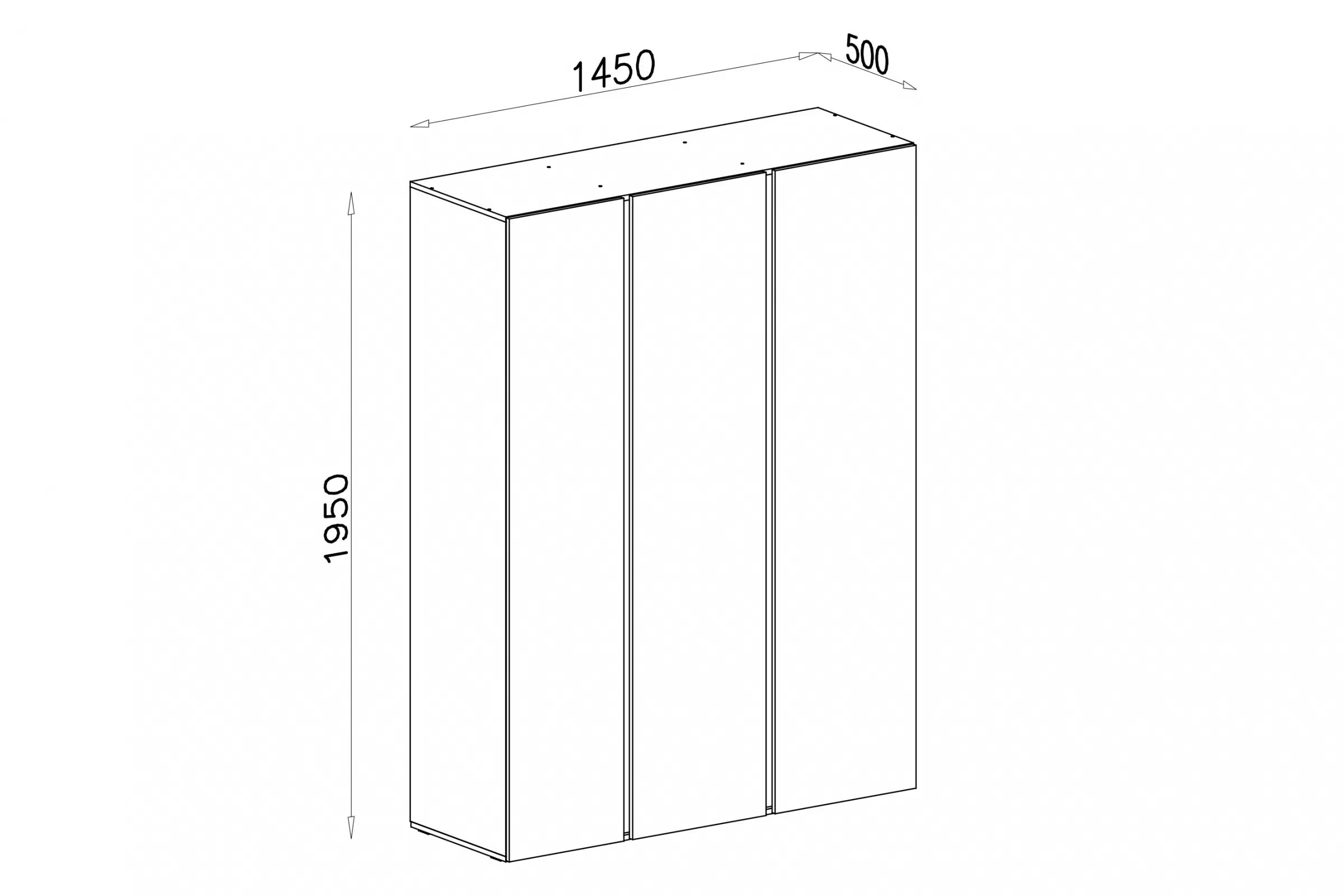 Šatníková skriňa Luca 145 cm - eukalyptus / dub baltic dune Skriňa Luca 1 - 145 cm - eukaliptus / Dub baltic dune