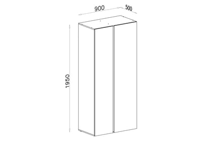 Šatní skříň Azalio 90 cm - eukalyptus / dub baltic dune skříň Luca 3 - 90 cm - eukaliptus / dub baltic dune