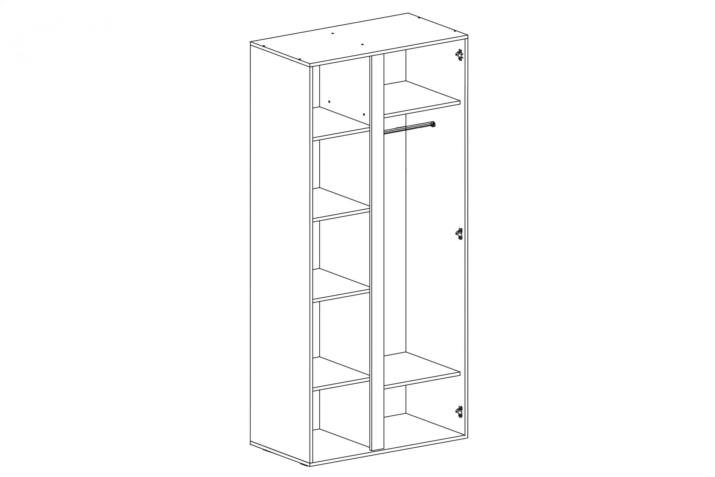 Skříň Luca 90 cm - eukaliptus / dub baltic dune skříň Luca 3 - 90 cm - eukaliptus / dub baltic dune