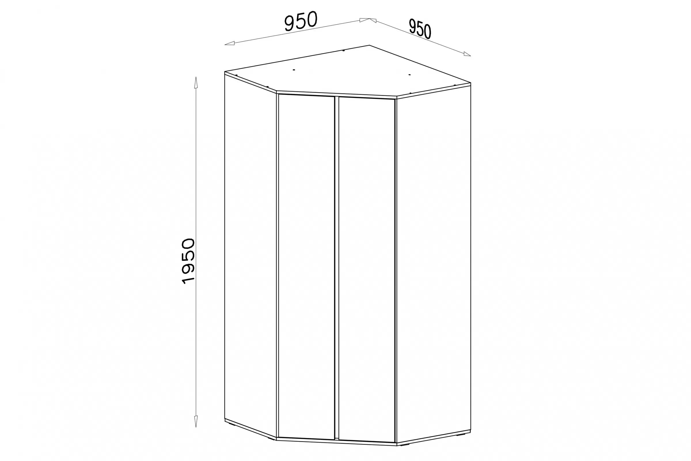 Rohová skriňa Luca 95 cm - eukalyptus / dub baltic dune Rohová skriňa Luca 2 - 95 cm - eukaliptus / Dub baltic dune