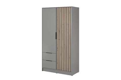 Dulap Neria 105 cm - gri / stejar artisan