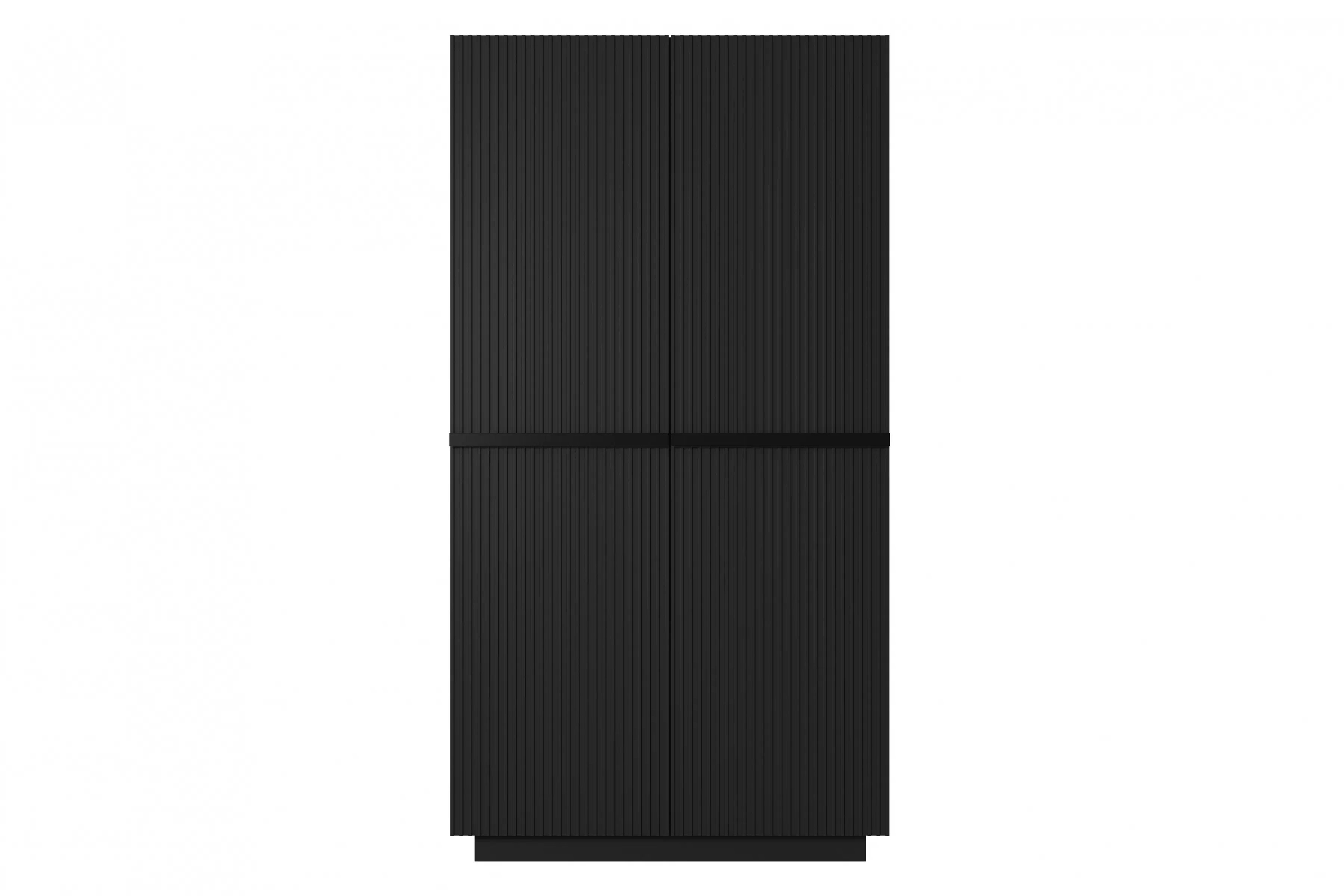 Skříň Nicole 100 cm se zásuvkami - černý mat / černé úchytky skříň Nicole 100 cm z policemi i zásuvkami - černá mat / černá Úchytky