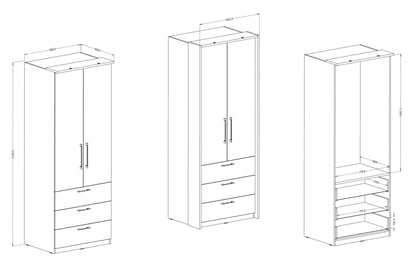 Skříň s zásuvkami Optima 68 - Bílý mat / Bílý lesk skříň Optima 80 cm z szuflada - bílý lesk