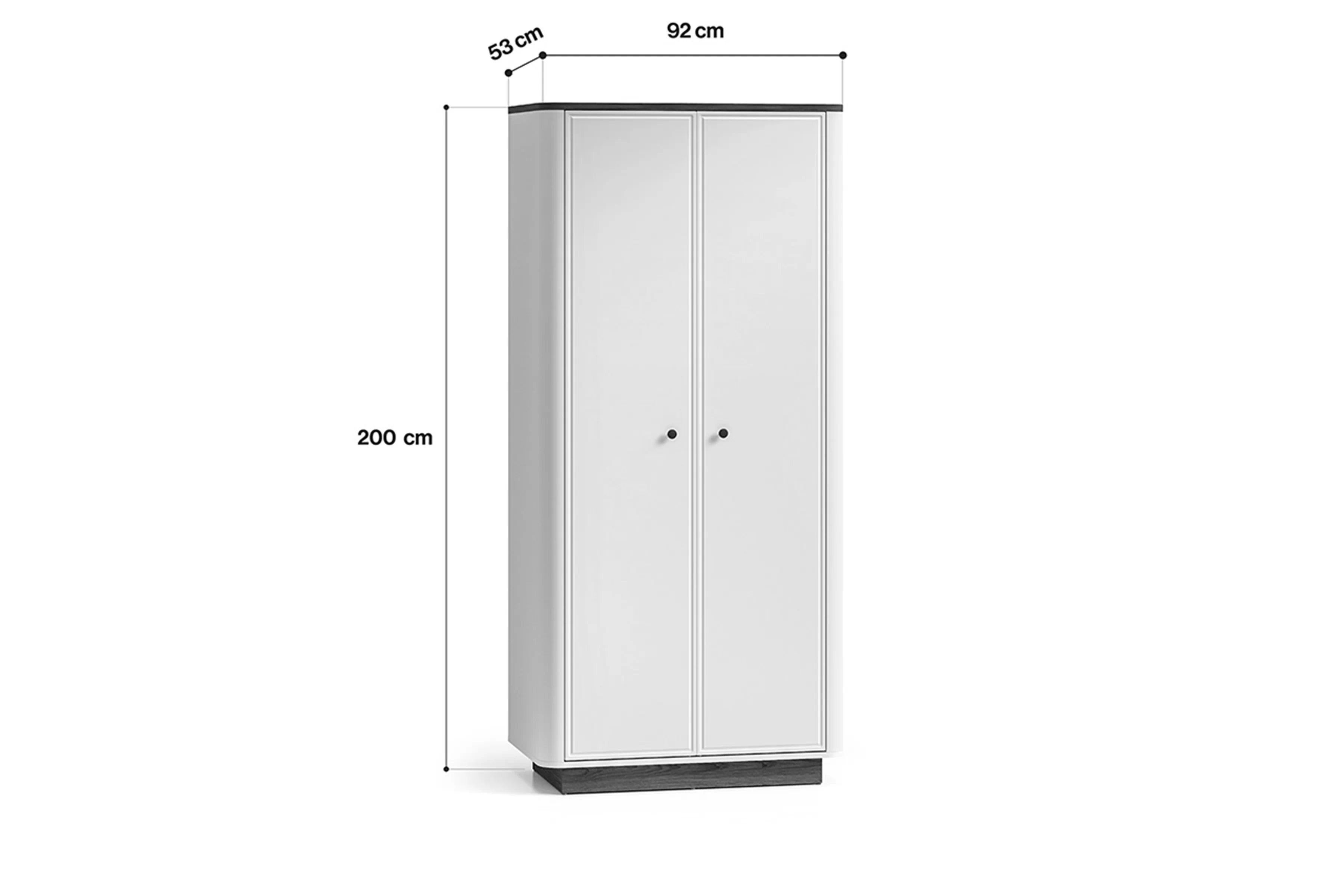 Šatní skříň Amberto 92 cm - kašmír / dub windmill tmavý skříň otvírána Amberto 92 cm - kašmír / dub windmill dark