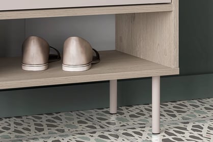 Šatní skříň s otočnými dveřmi Tivano 01 54 cm - kašmír / dub cremona skříň otvírána Voco 01 54 cm - kašmír / dub cremona