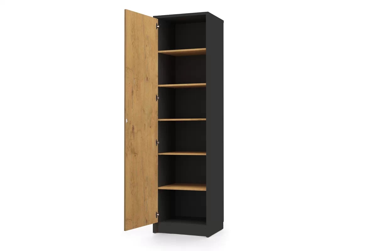 Skriňa Genius P 60 cm - čierna / dub lancelot Skriňa P do polkotapczanow Genius 60 cm - Čierny / Dub lancelot