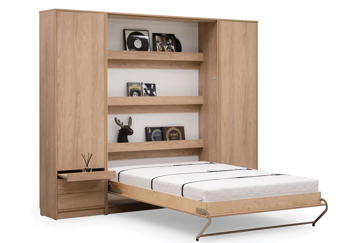 Skříň P k vertikální sklápěcí posteli Basic New Elegance - světlý dub sonoma Rozkládací Sklápěcí postel
