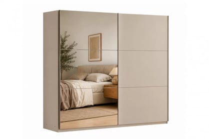 Posuvná skriňa Laris 200 cm so zrkadlom - bežová