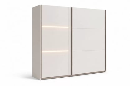 Posuvná skříň Tanis 250 cm s LED - kašmír
