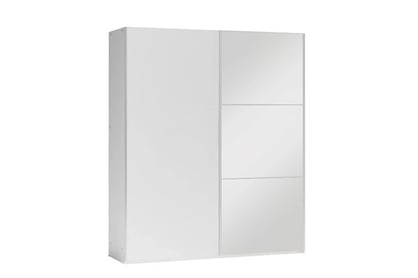 Posuvná skříň Laris 150 cm se zrcadlem - bílá