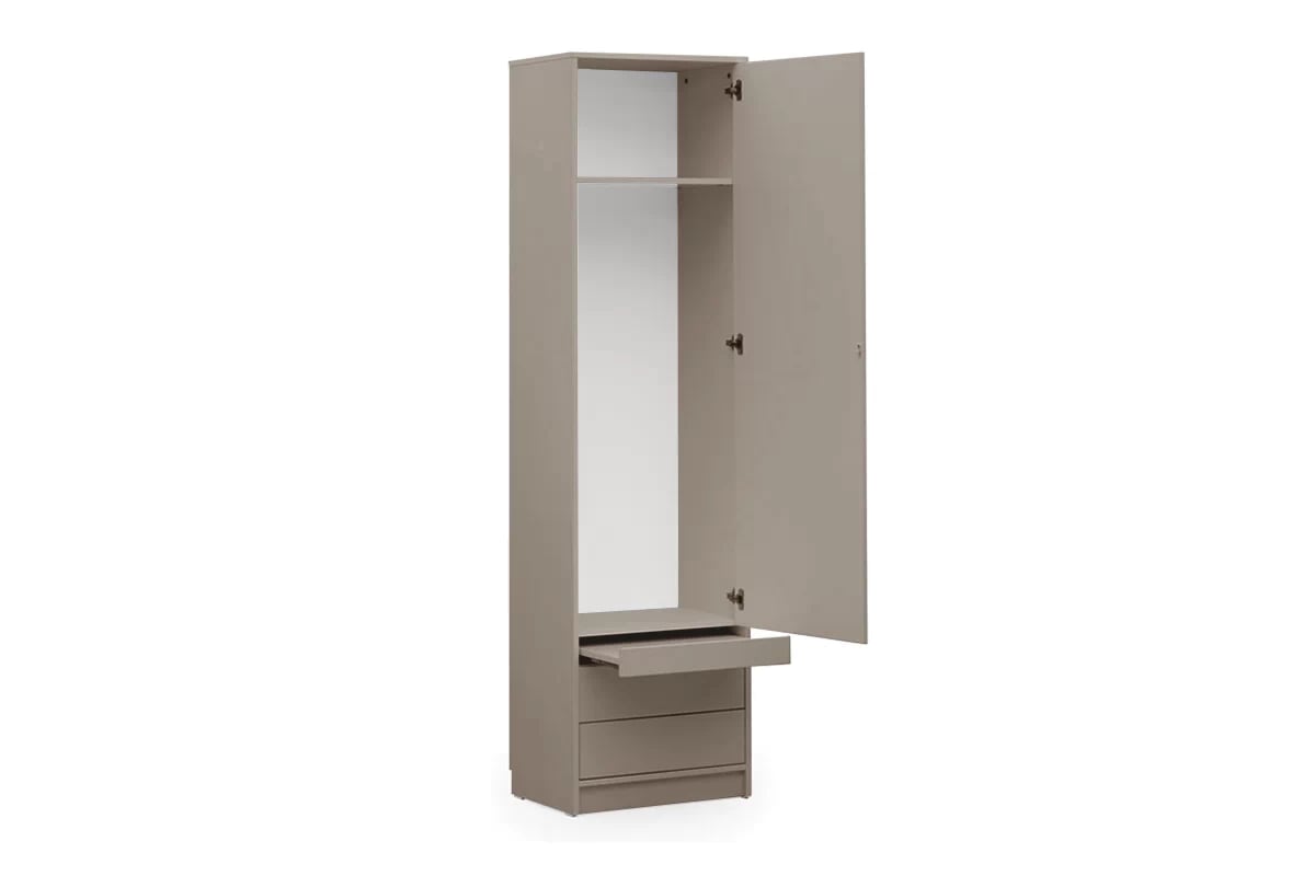 Skriňa S ku vertikálnej sklápacej posteli Basic 60 cm - congo / kašmírová Skriňa