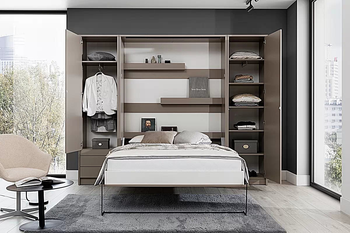 Skriňa S 60 cm ku sklápacej posteli Genius - congo / kašmír Skrine z polkotapczanem