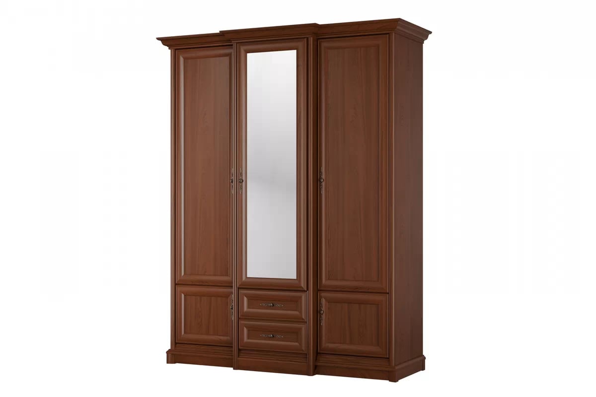 Skriňa so zrkadlom Sonata 180 cm - gaštan Skriňa Sonata z zrkadlom 180 cm - gaštan szlachetny