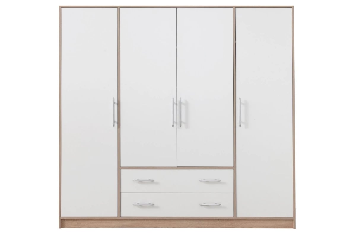 Skříň čtyřdveřová se dvěma zásuvkami SR1 Smart Skříň do ložnice