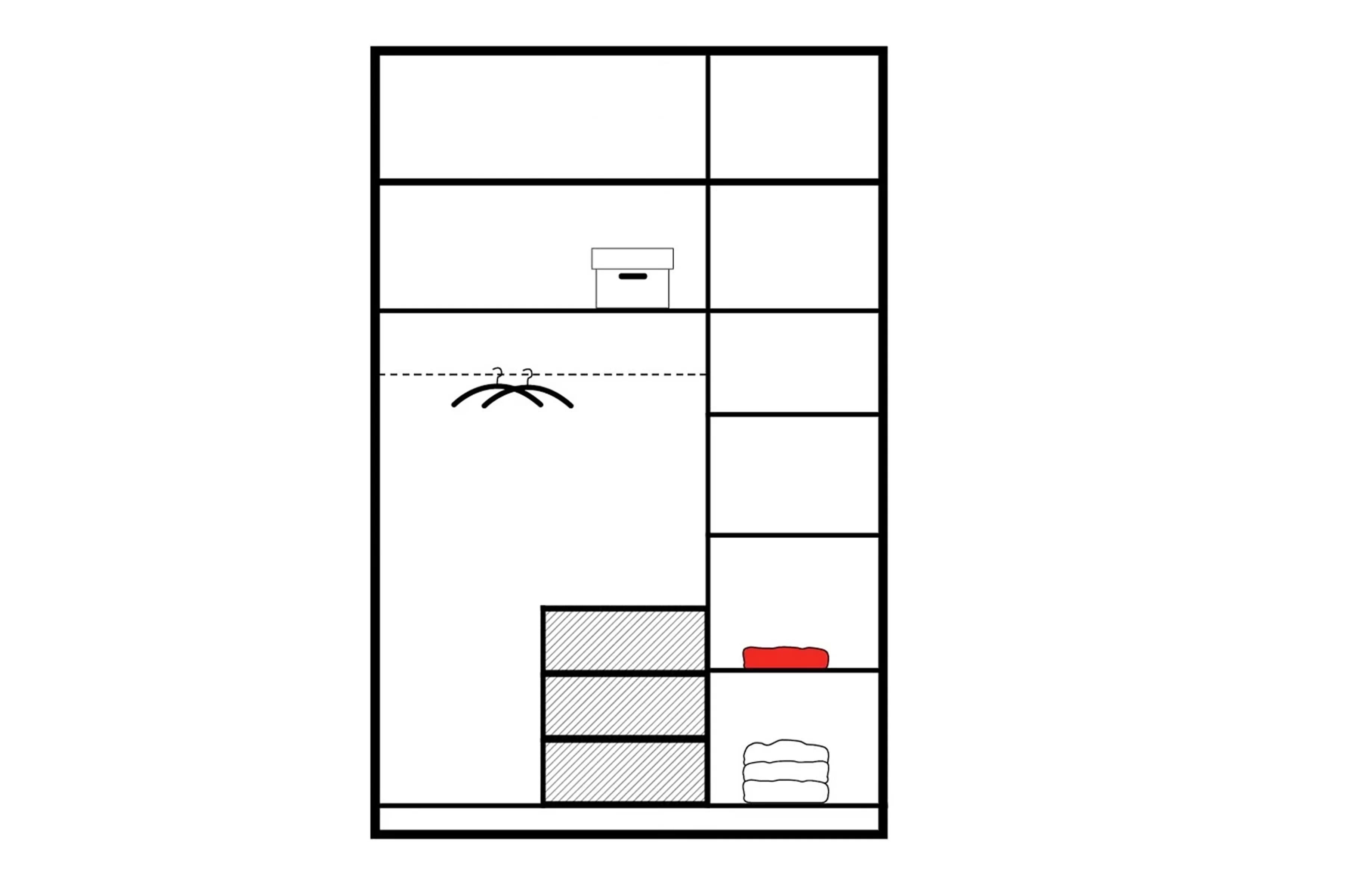 Skříň Bali 147 cm s nástavcem - grafitová skříň třídveřová Lutori D3 147 cm z nadstawka  - grafitová