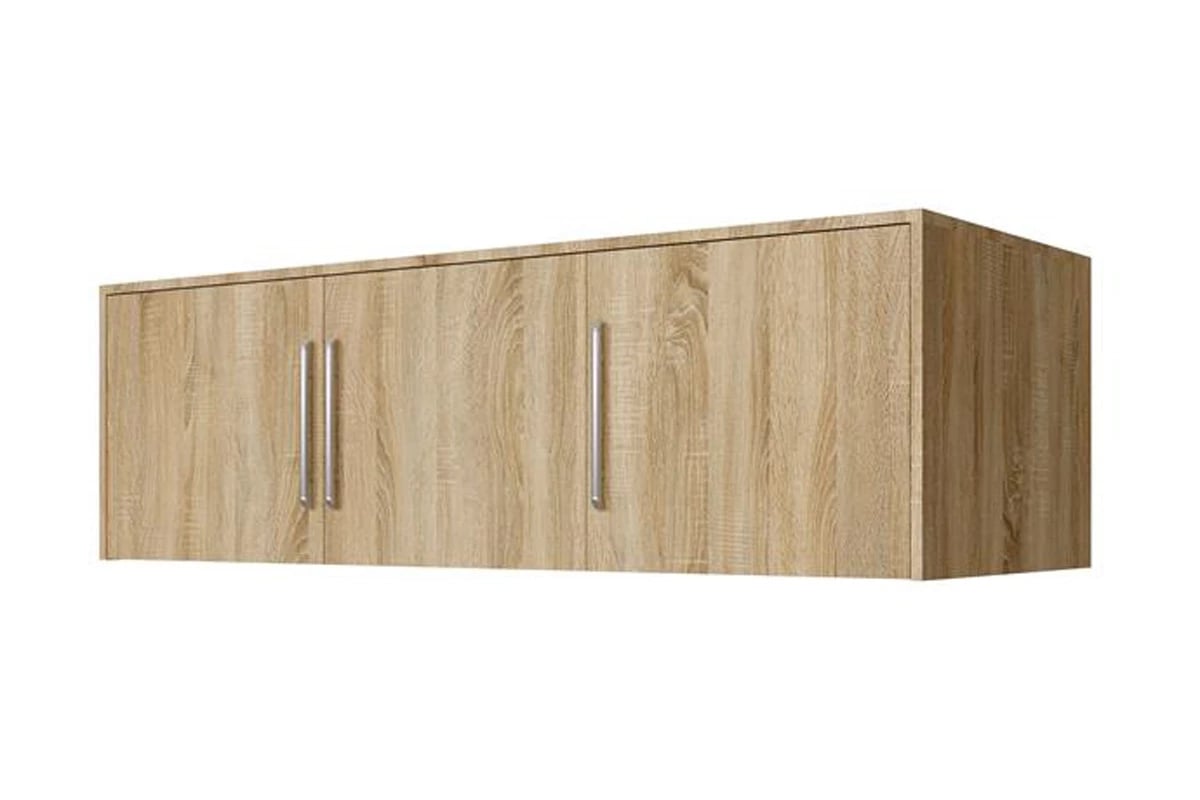 Skříň Bali 147 cm s nástavcem - dub sonoma nástavec s úchyty