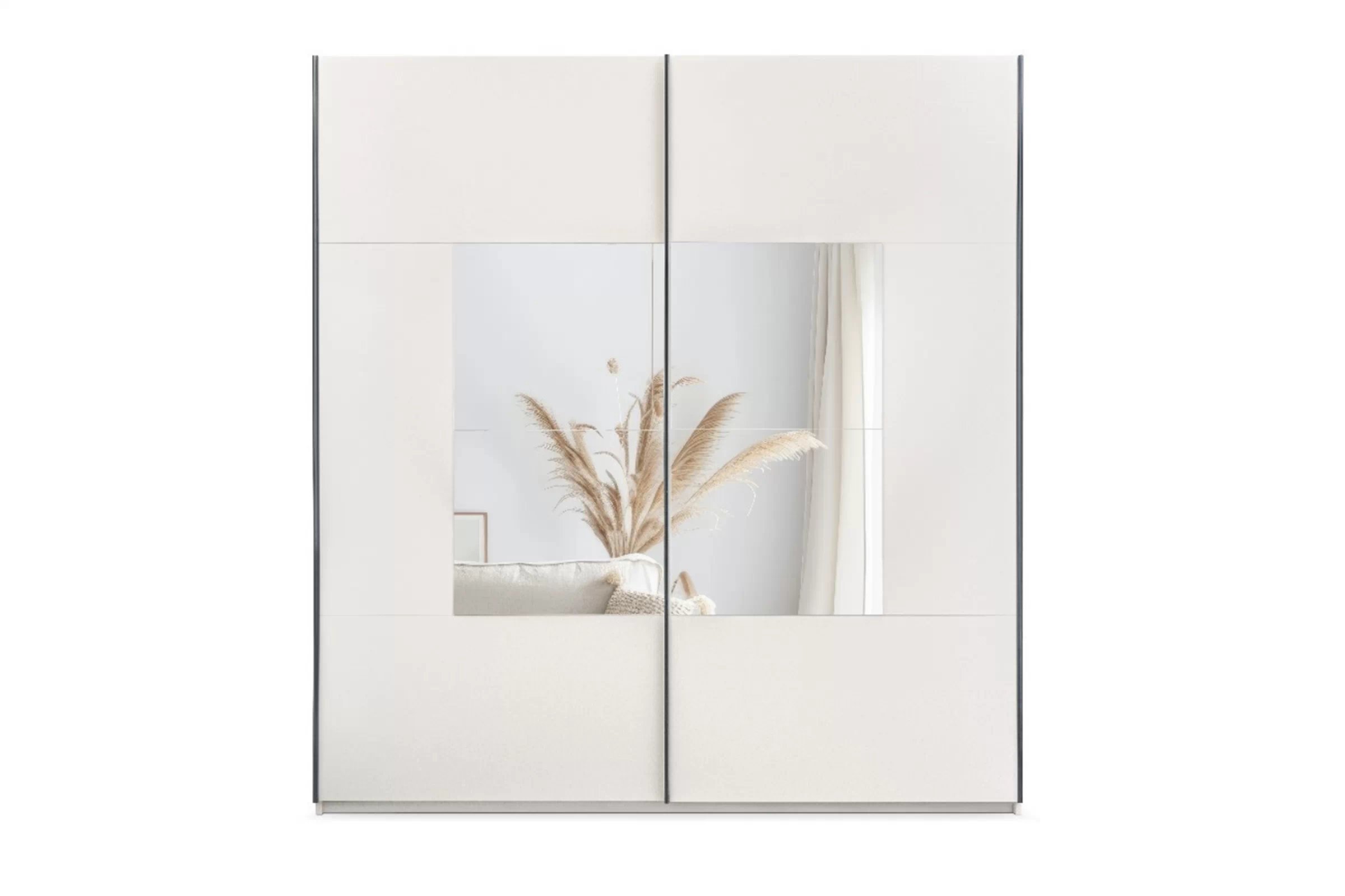 Skříň s posuvnými dveřmi Boston 203 cm se zrcadlem - kašmírová skříň z zrcadlem Dalmari 203 przesuwna - kašmír