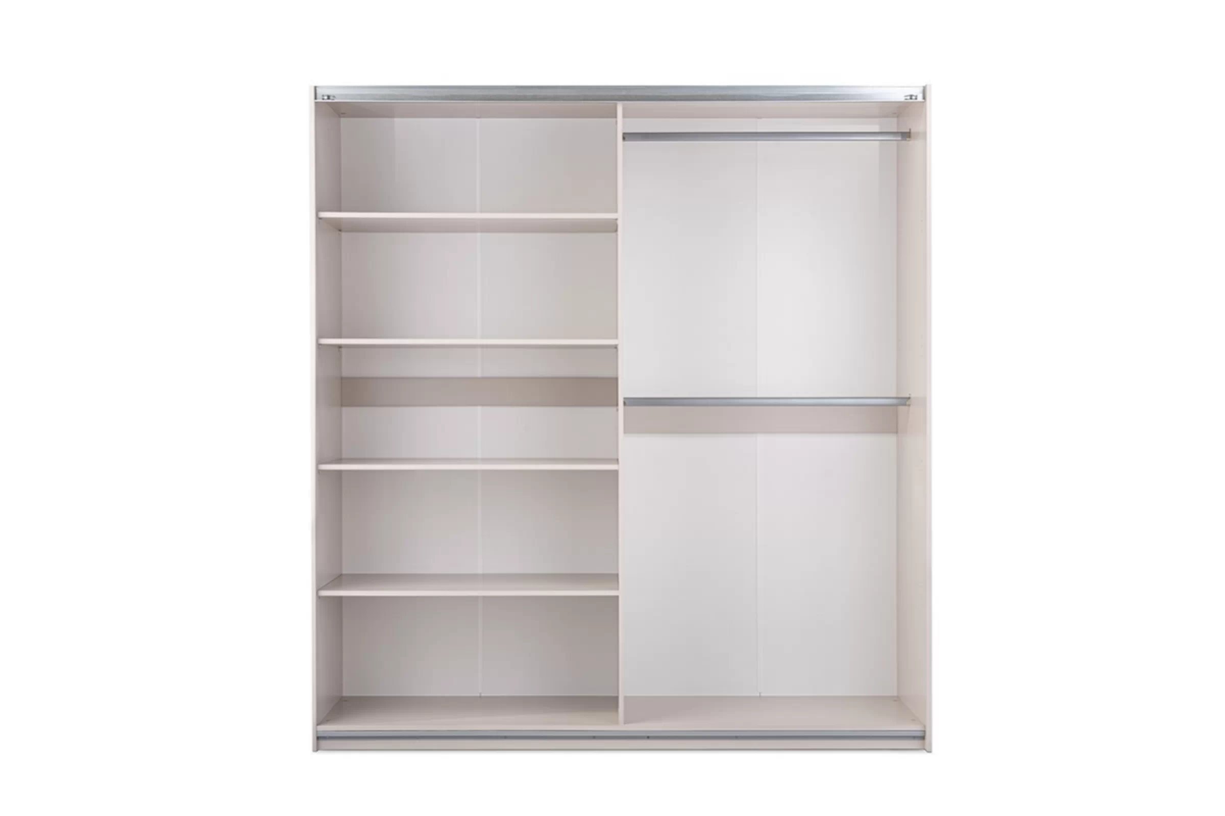 Skříň s posuvnými dveřmi Boston 203 cm se zrcadlem - kašmírová skříň z zrcadlem Dalmari 203 przesuwna - kašmír