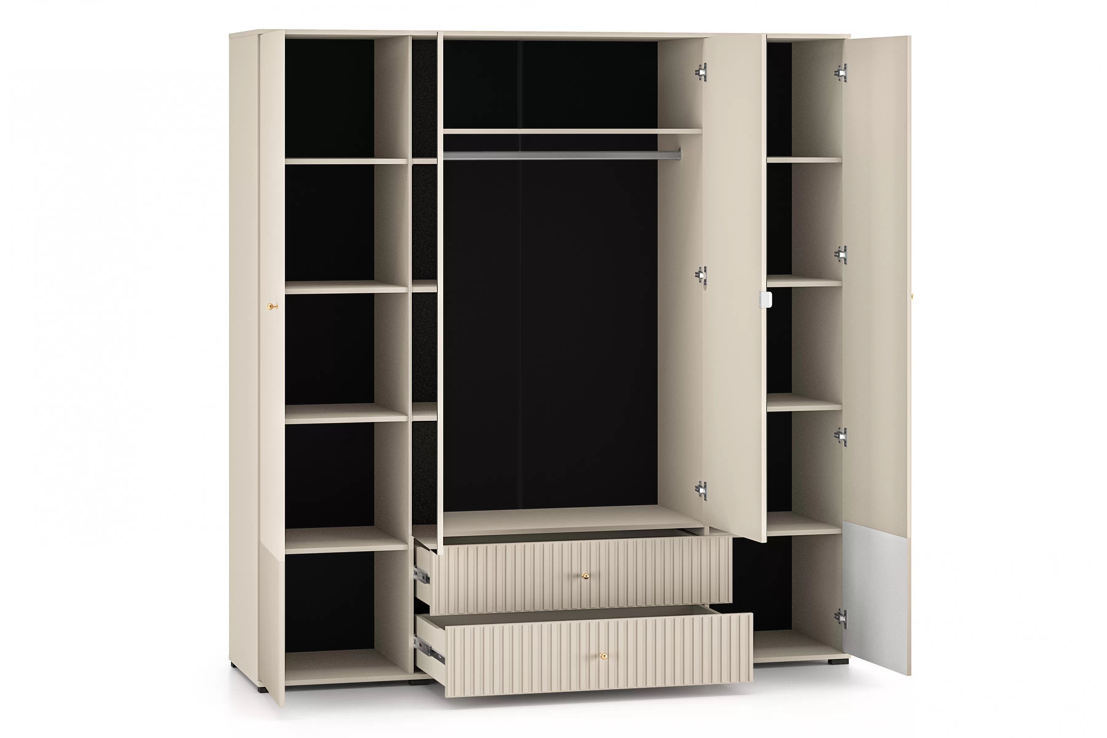 skříň z zrcadlem Jamuzi  200 cm - kašmír skříň z zrcadlem Jamuzi 23 - 150 cm - kašmír