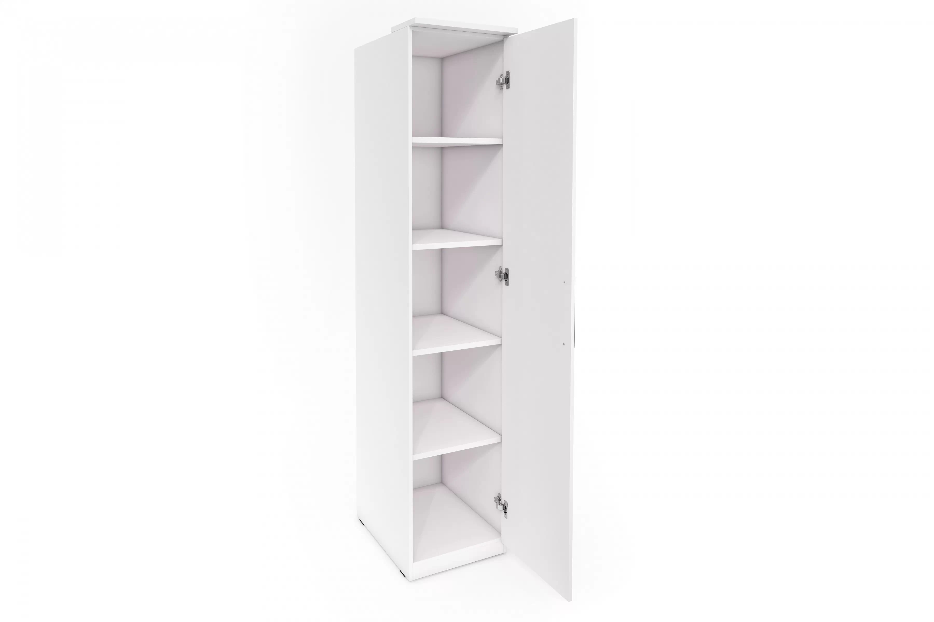 Skriňa jednodverová so zrkadlom Optima 57 L/P - biely mat Skriňa z zrkadlom Optima 57 45 cm - Biely