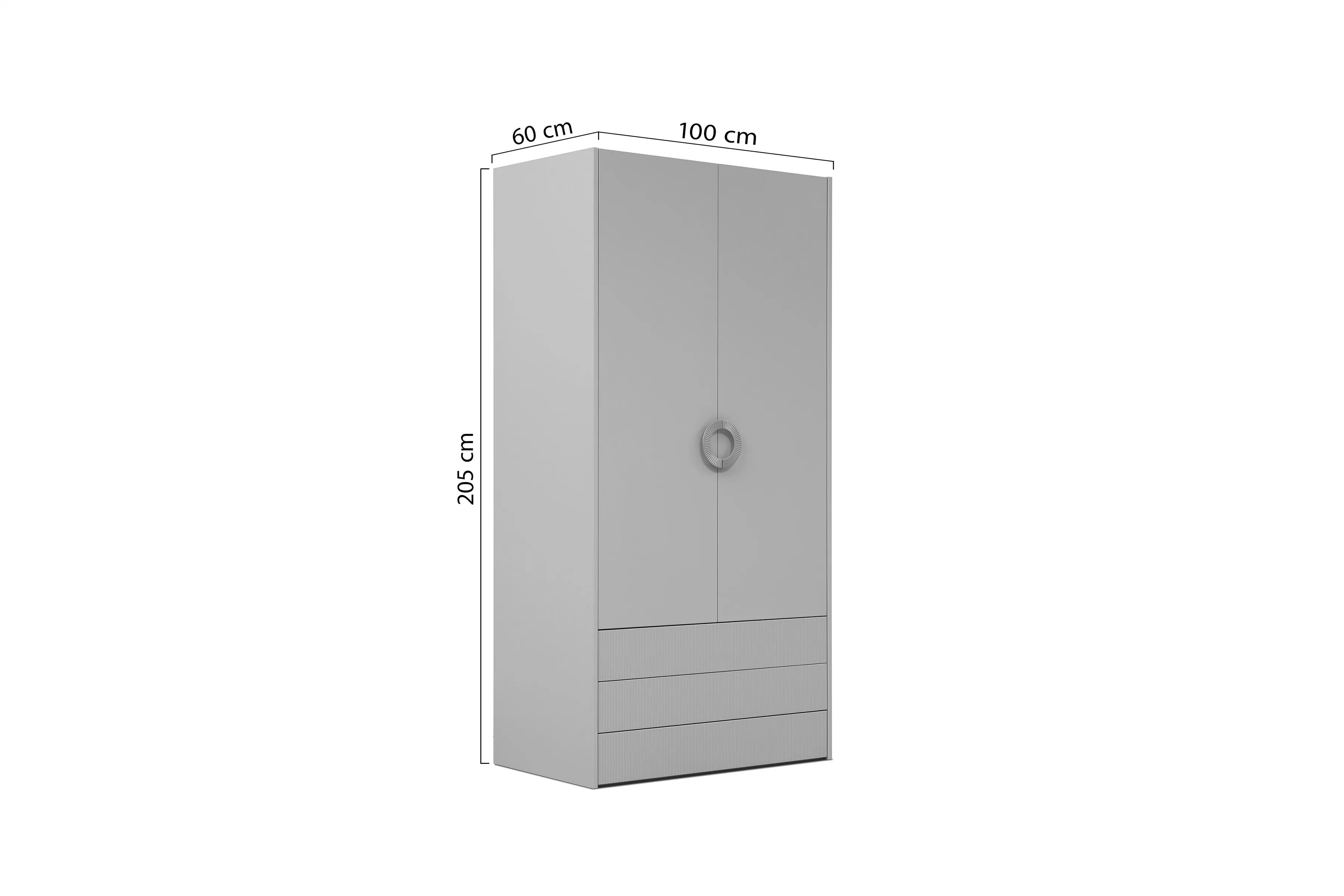 Skriňa Nubo 100 cm so zásuvkami - kašmírová / čierna Skriňa so zásuvkami Nubo 100 cm - kašmír / Čierny