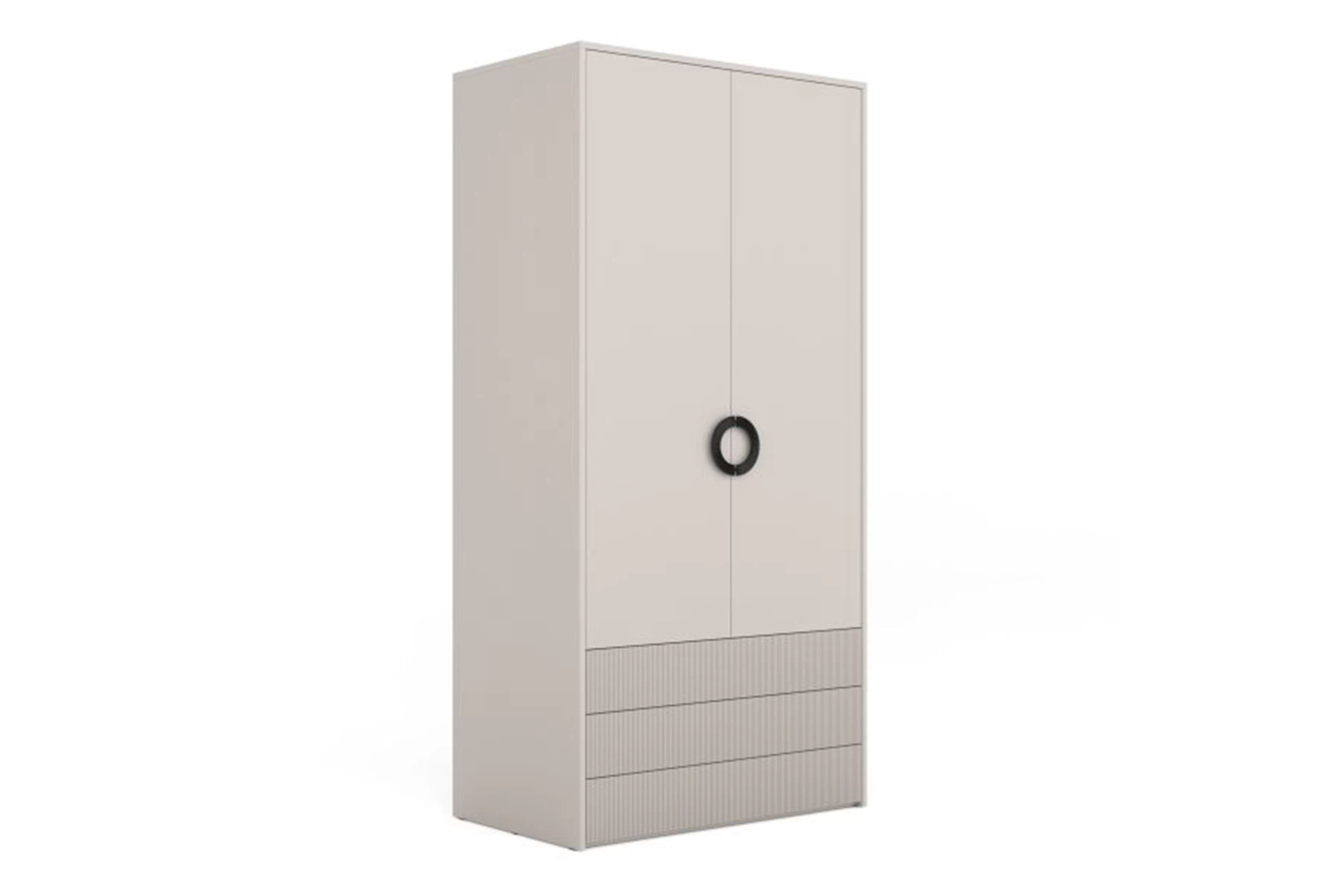 Skriňa Nubo 100 cm so zásuvkami - kašmírová / čierna Skriňa so zásuvkami Nubo 100 cm - kašmír/ Čierny 