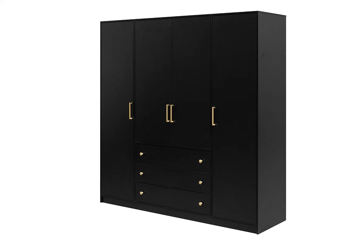 Skriňa s 3 zásuvkami Retro D4 - Čierna Skriňa retro