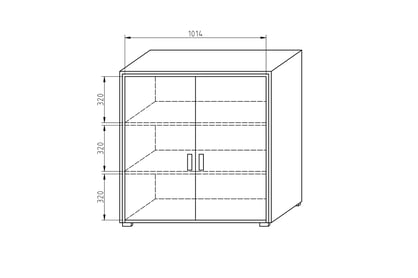 Kancelářský regál Offi OF-DR1 105 cm s centrálním zámkem Skříňka biurowa Rozměry