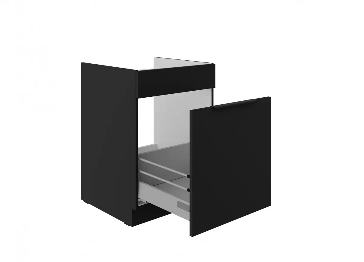 Kuchynská dolná skrinka Armonza 60ZL so zásuvkou pod umývadlo - čierny mat Skrinka Kuchynská dolná Armonza 60ZL 1S z szuflada pod umývadlo - Čierny mat