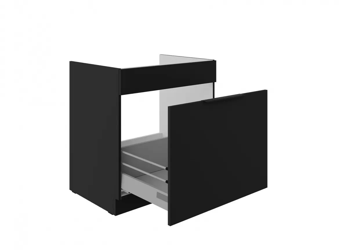 Kuchynská dolná skrinka Armonza 80ZL so zásuvkou pod umývadlo - čierny mat Skrinka Kuchynská dolná Armonza 80ZL 1S z szuflada pod umývadlo - Čierny mat