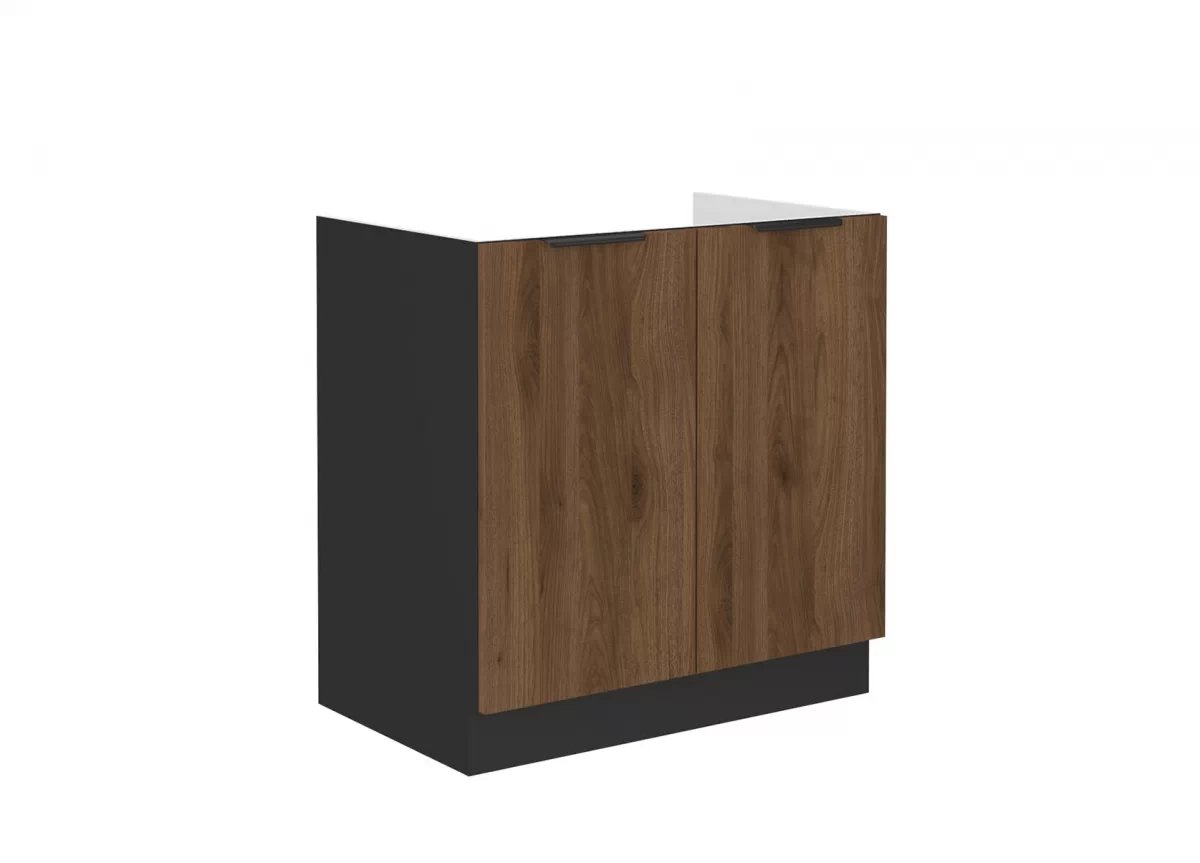 Spodní kuchyňská skříňka Armonza 80ZL dvoudveřová pod dřez - ořech skříňka kuchyňská spodní Armonza 80ZL 2F dvoudveřová pod zlewozmywak - ořech