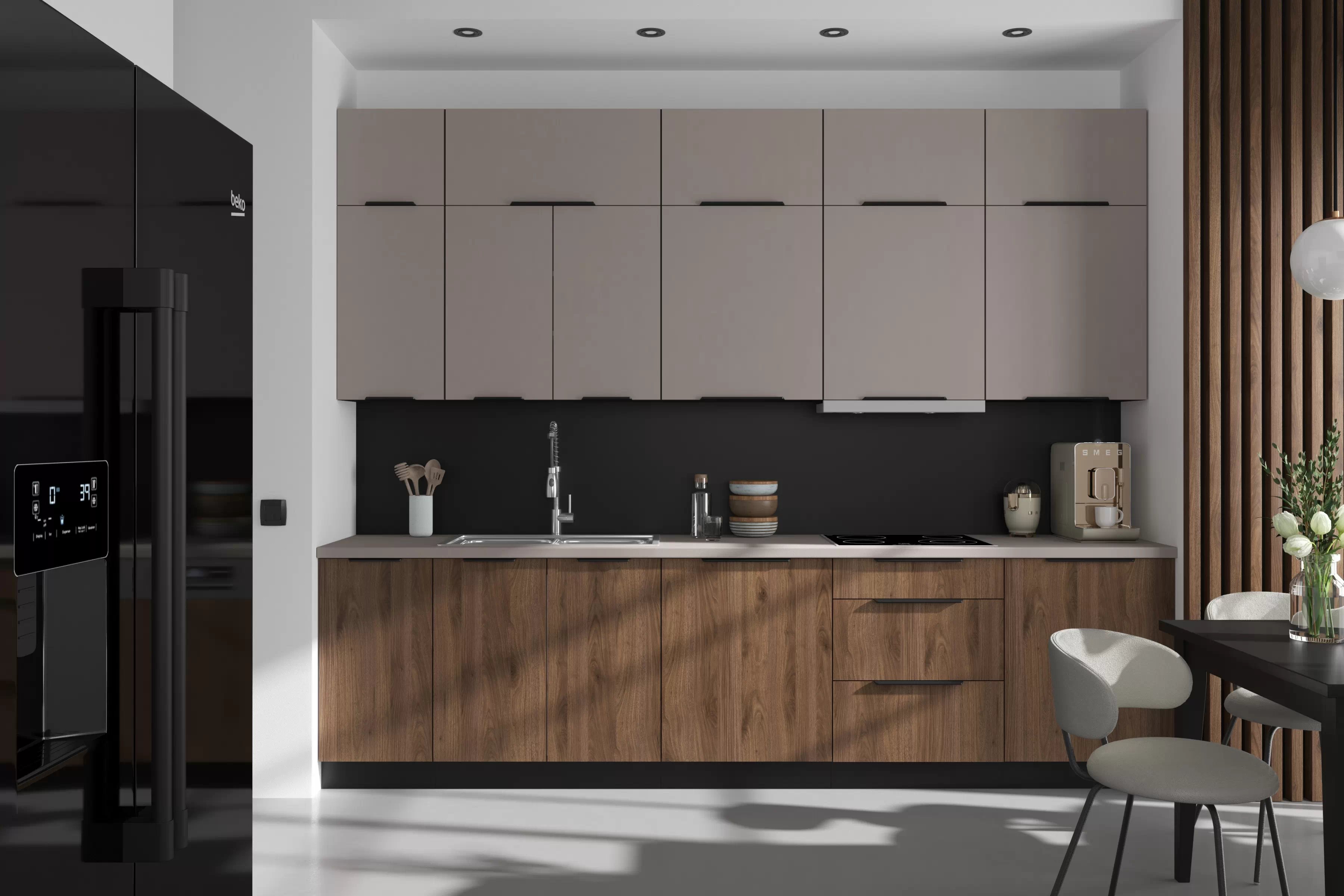 Spodní kuchyňská skříňka Armonza 80ZL dvoudveřová pod dřez - ořech skříňka kuchyňská spodní Armonza 80ZL 2F dvoudveřová pod zlewozmywak - ořech