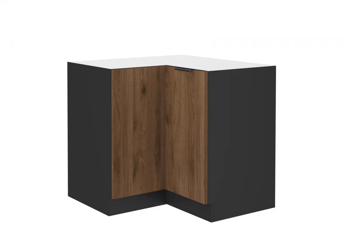 Spodní rohová kuchyňská skříňka Armonza 90x90 ND dvoudveřová - ořech skříňka kuchyňská spodní Armonza 90x90 ND 2F dvoudveřová rohová - ořech