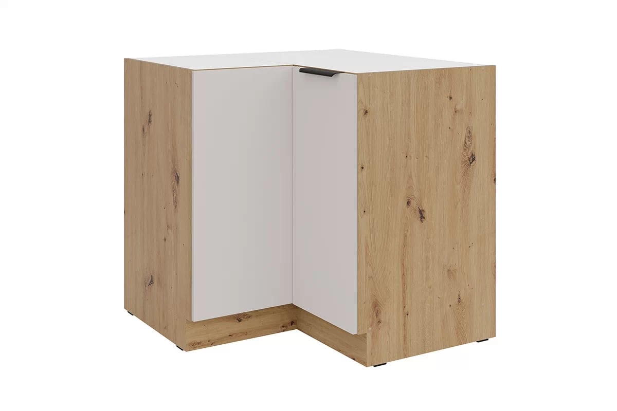 Rohová spodná kuchynská skrinka Arvani ND90x90 dvojdverová - kašmír / dub artisan Skrinka Kuchynská dolná Arvani DN90x90 rohová dvojdverová - kašmír / Dub artisan