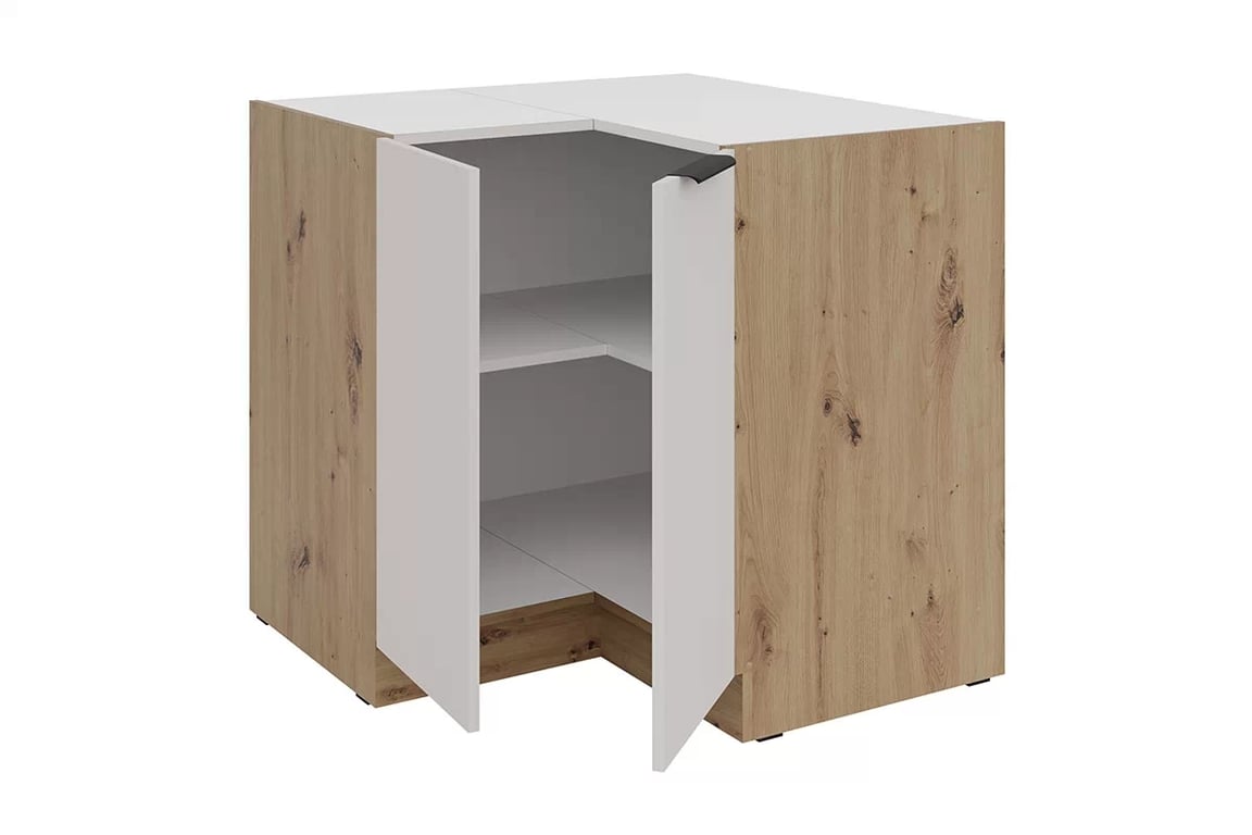 Kuchyňská spodní rohová skříňka Arvani ND90x90 dvoudveřová - kašmír / dub artisan skříňka kuchyňská spodní Arvani DN90x90 rohová dvoudveřová - kašmír / dub artisan