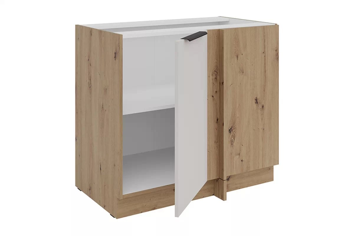 Kuchyňská spodní rohová skříňka Arvani ND105 jednodveřová - kašmír / dub artisan skříňka kuchyňská spodní Arvani ND105 rohová jednodveřová - kašmír / dub artisan