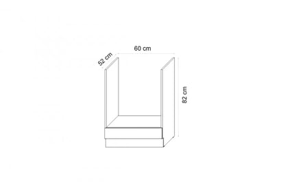 Skříňka Elko 60 DG BB na vestavnou troubu Skříňka kuchyňská spodní Elko 60D GAZ do zabudowy piekarnika - bílá