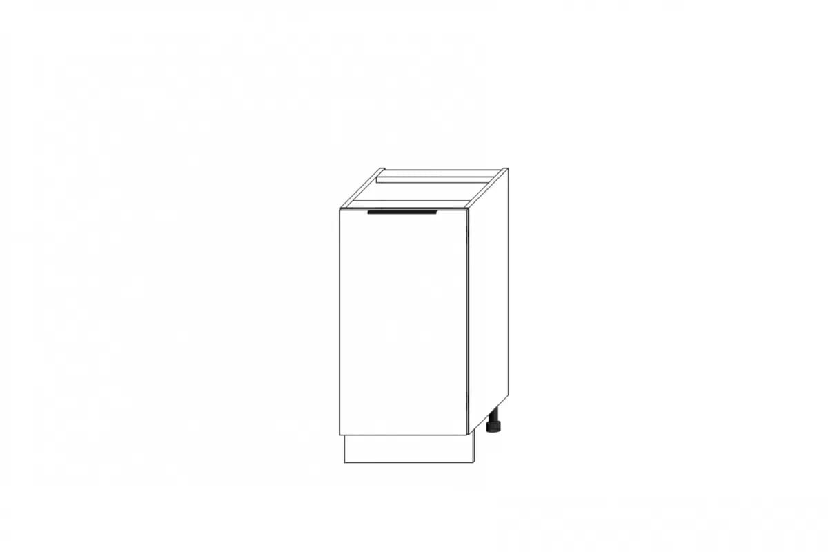 Spodní kuchyňská skříňka Ilandia D40.1 jednodveřová - bílý mat Skříňka kuchyňská spodní Ilandia D40.1 jednodveřová - bílý mat