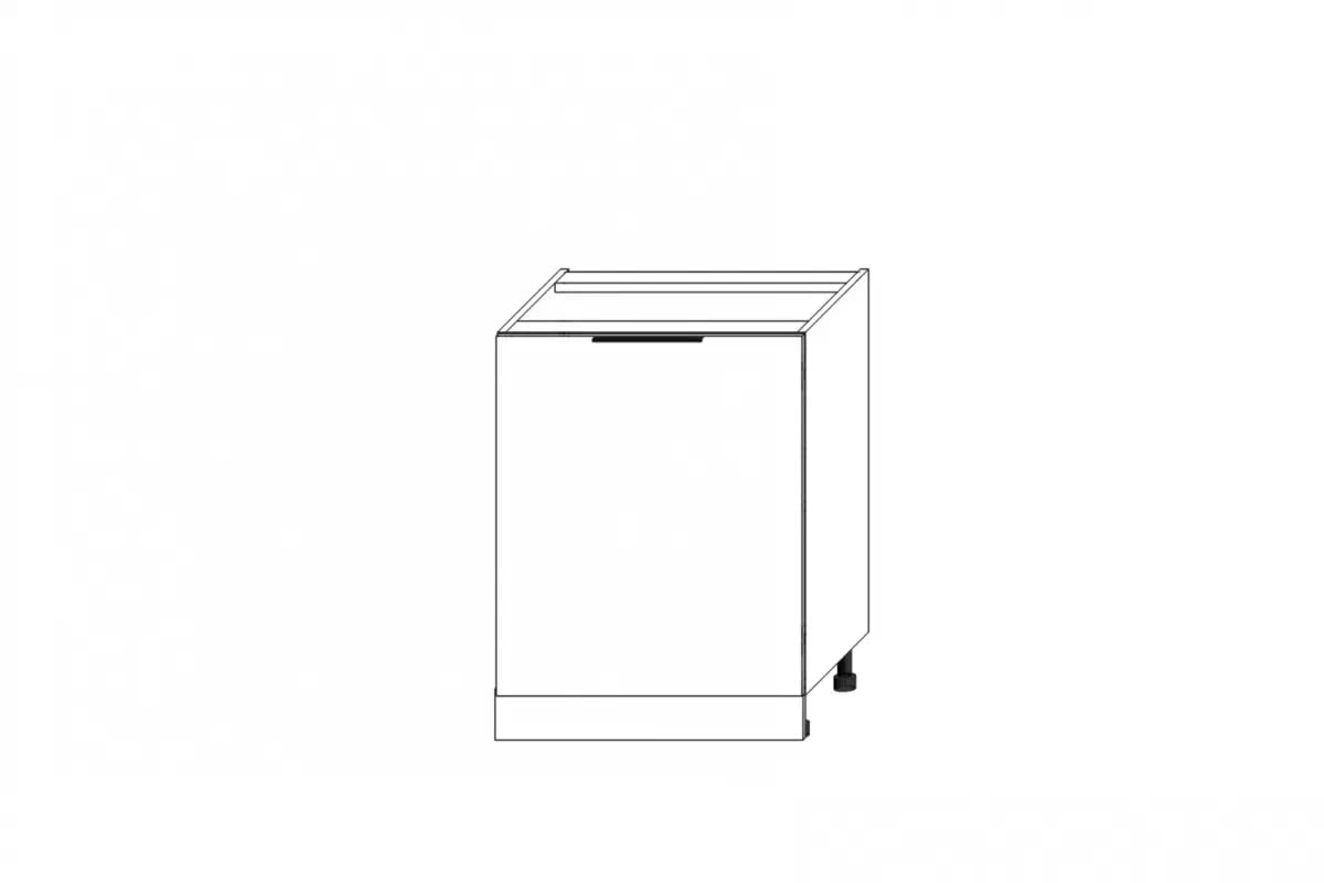 Spodní kuchyňská skříňka Ilandia D60.1 jednodveřová - bílý mat Skříňka kuchyňská spodní Ilandia D60.1 jednodveřová - bílý mat