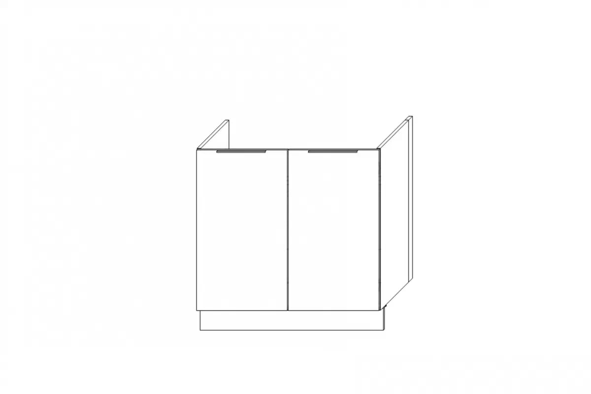 Spodní kuchyňská skříňka Ilandia DZ80 pod dřez - bílý mat Skříňka kuchyňská spodní Ilandia DZ80 pod zlewozmywak - bílý mat