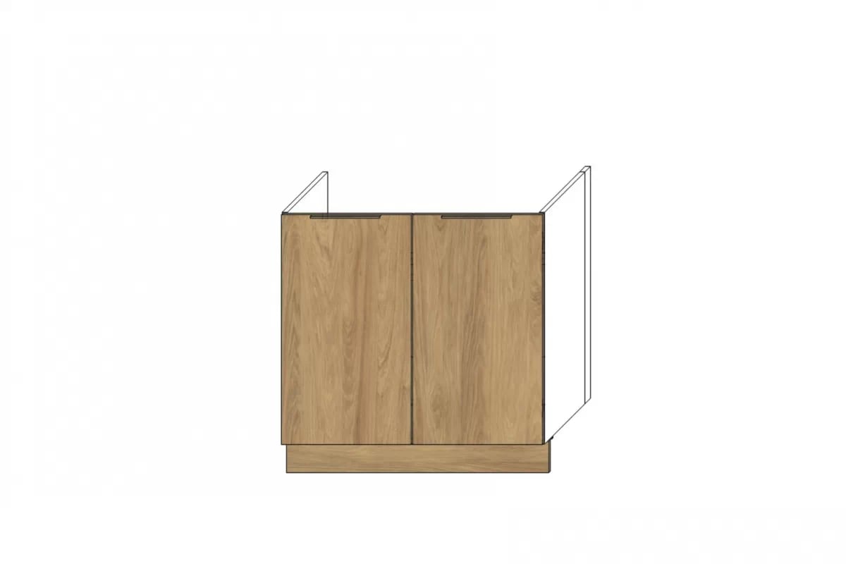 Spodní kuchyňská skříňka Ilandia DZ80 pod dřez - dub hikora Skříňka kuchyňská spodní Ilandia DZ80 pod zlewozmywak - dub hikora