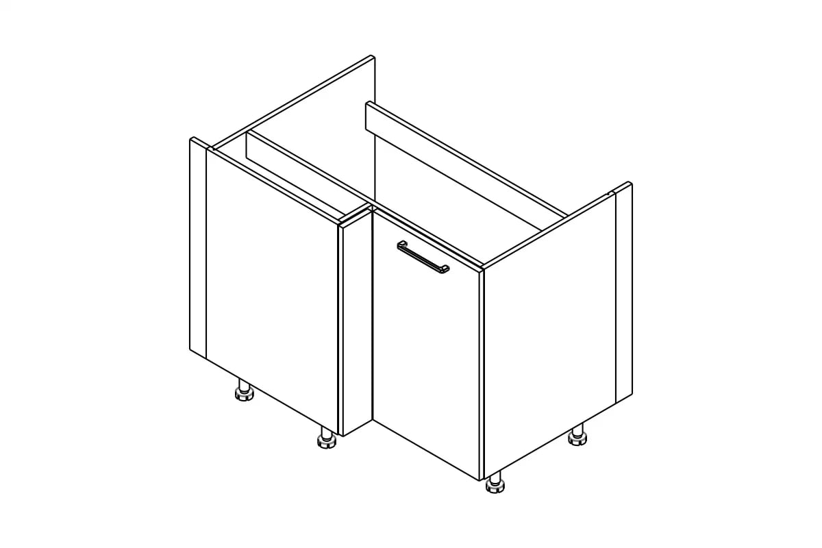 Rohová dolní kuchyňská skříňka Kammono F DRZ100x70 – pod dřez skříňka kuchyňská spodní KAMMONO F DRZ100x70 rohová pod zabudowe zlewu